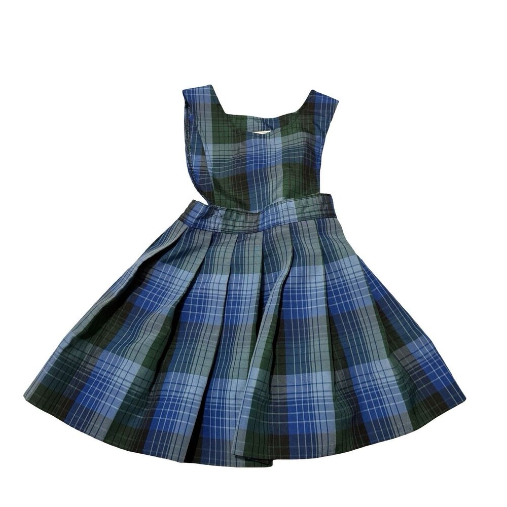 Dennis Uniform Jumper Girls size 4/5. Color plaid: Blue And Green